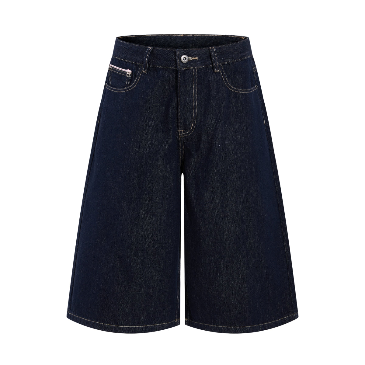 Vintage Loose Straight-Leg Denim Bermuda Shorts
