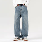 Washed Vintage Blue Boyfriend Jeans-INNBLAC Fashion Apparel