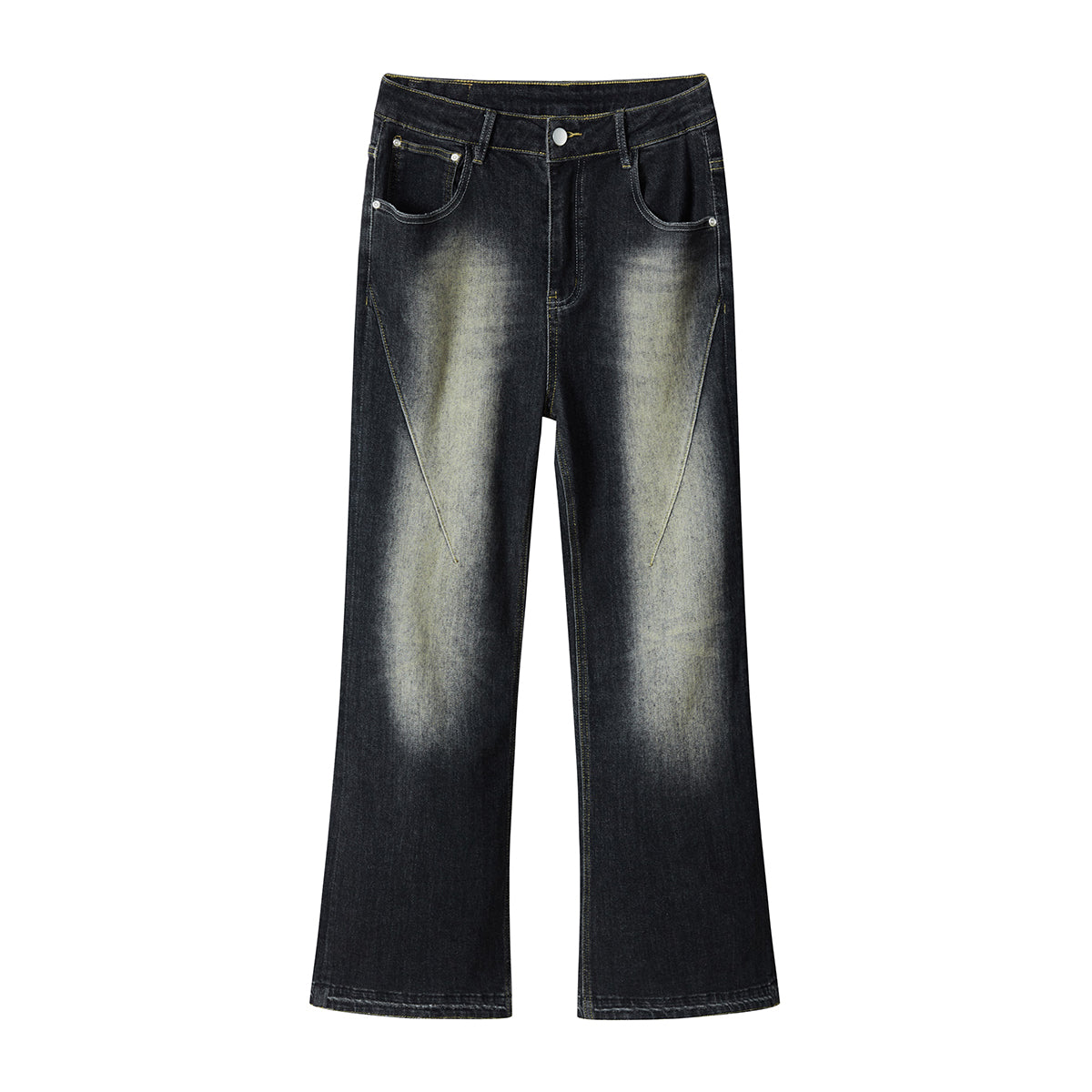 Washed Baggy Bootcut Jeans-INNBLAC Fashion Apparel