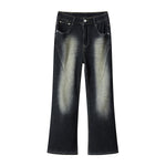 Washed Baggy Bootcut Jeans-INNBLAC Fashion Apparel