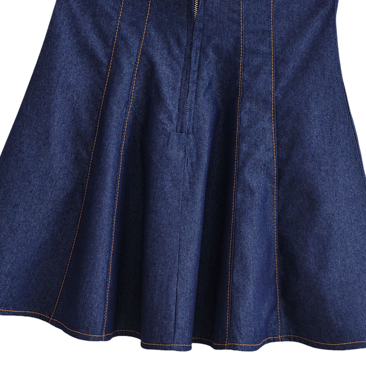 Halter Neck A-Line Denim Minidress