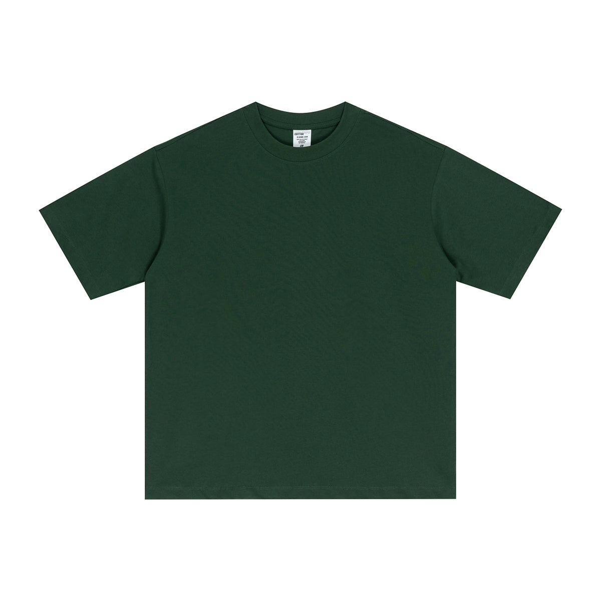 Solid Color Crew Neck Cotton T Shirt 255gsm