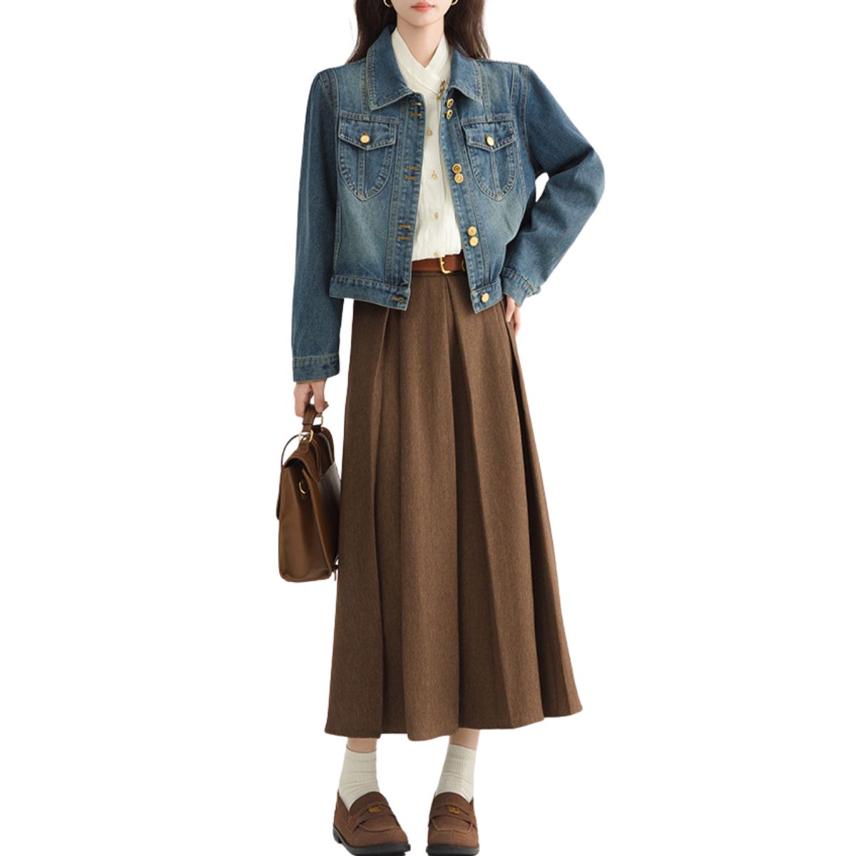 Women's Washed Denim Trucker Jacket
