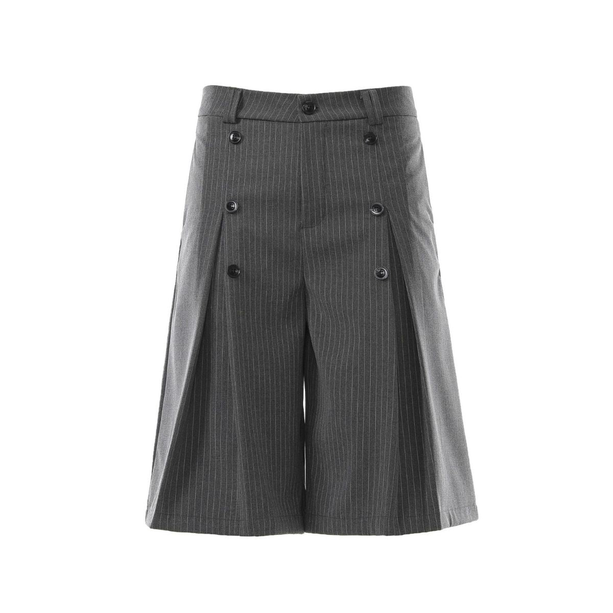 Vintage Pinstripe Wide Leg Cropped Trousers
