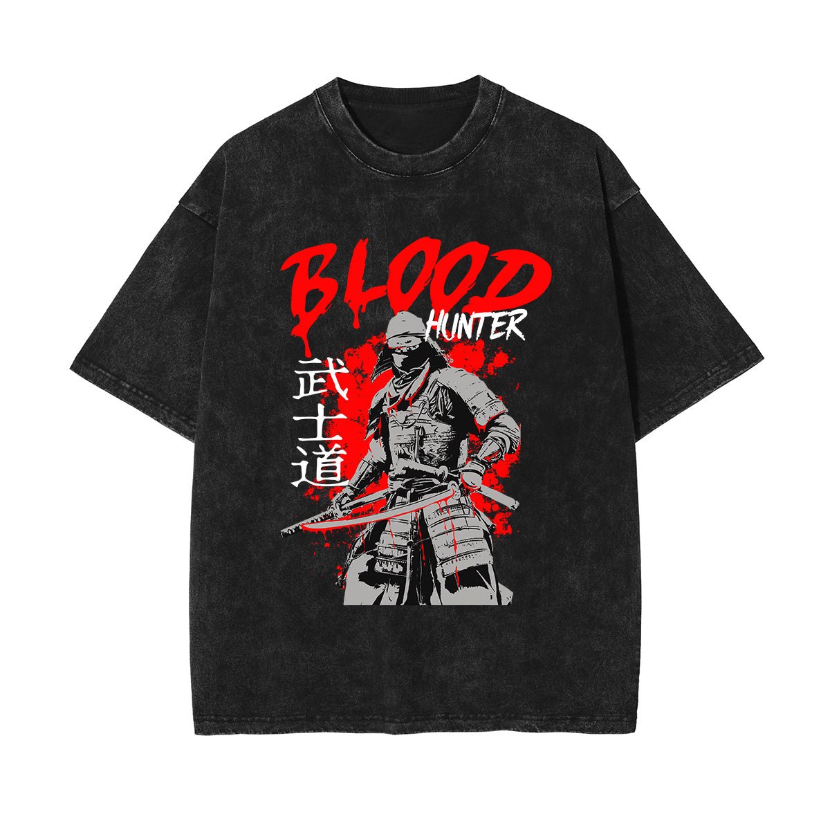 Blood Hunter Japanese Graphic Tee-INNBLAC Fashion Apparel