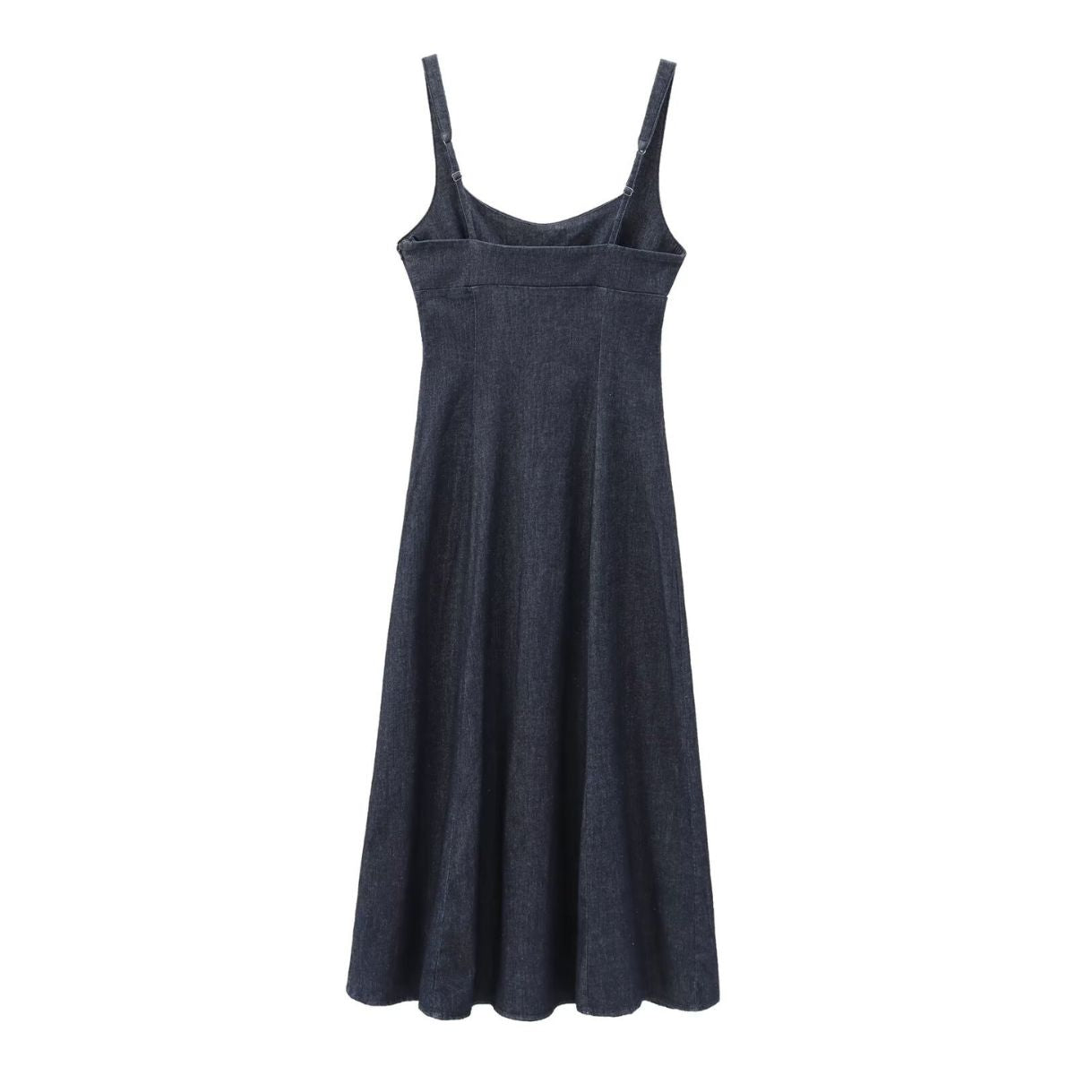 Women's Strappy Denim Maxi Dress