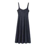 Women's Strappy Denim Maxi Dress