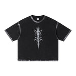 Retro Wasteland Paint-Splatter Distressed T-Shirt