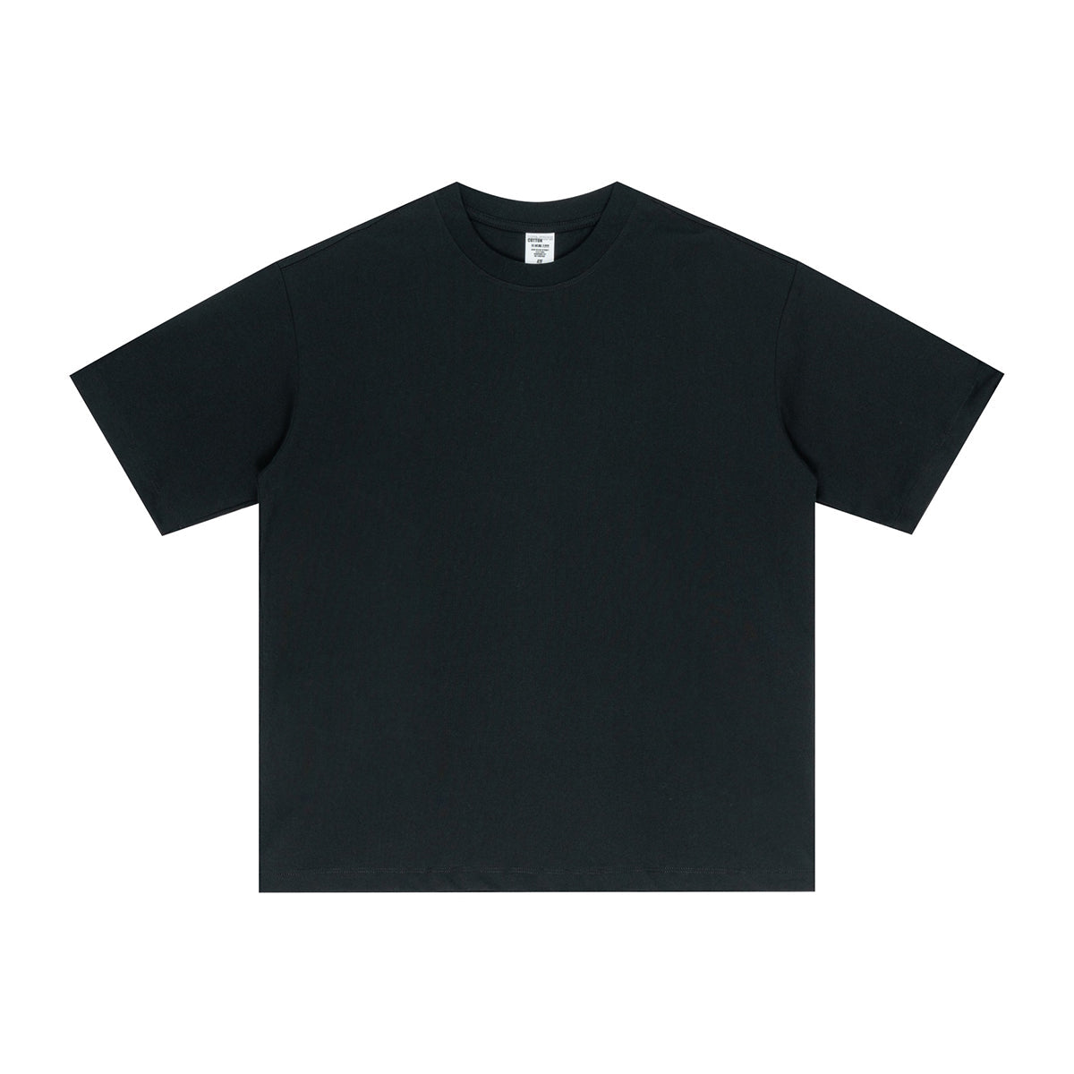 Solid Color Crew Neck Cotton T Shirt 255gsm