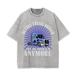 Retire Truck Driver Stone Wash Graphic Tee-INNBLAC Fashion Apparel