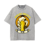 Proudly Brewed Stone Washed Tee-INNBLAC Fashion Apparel