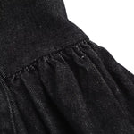 Black Sleeveless High-Neck Ruffled Mini Dress