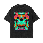 Lost Control Psychedelic Stone Wash Graphic Tee-INNBLAC Fashion Apparel