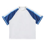 Breathable Mesh Contrast Retro Outdoor Activity Tee
