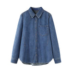 Lapel Long-sleeved Single-breasted Loose Casual Shirt