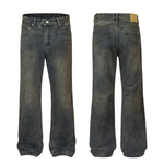 Wrinkle Wash Vintage Straight Jeans