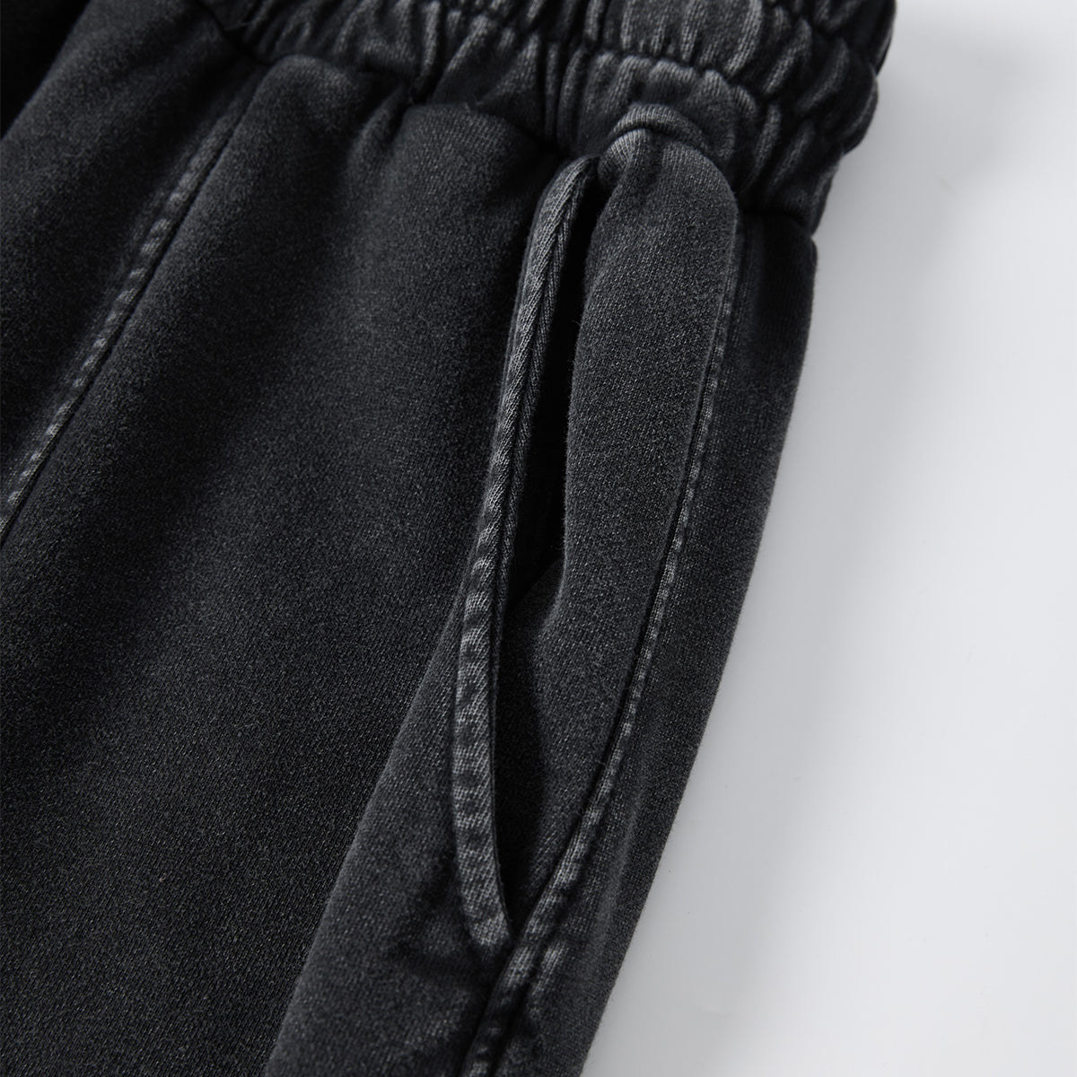 Streetwear Distressed Curved Panel Straight-Leg Pants