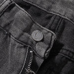 Faded Grey Distressed Wide Leg Vintage Jeans