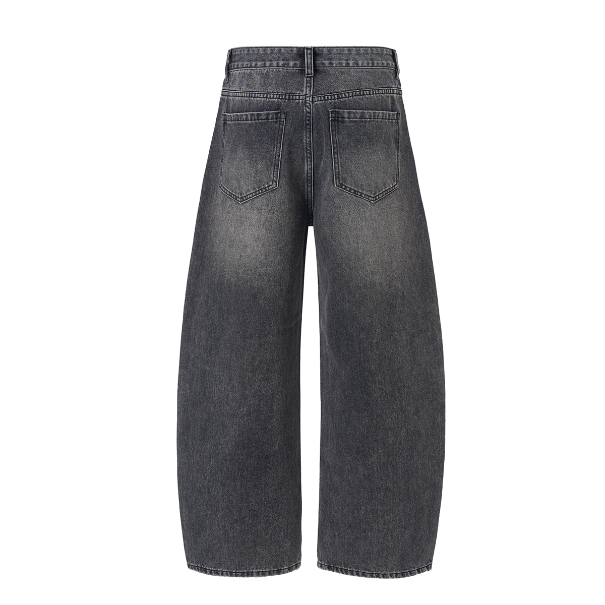 High Waisted Wide Leg Vintage Washed Casual Jeans