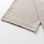 Washed Raw-Edge Pocket Clean Fit Crew Neck Tee