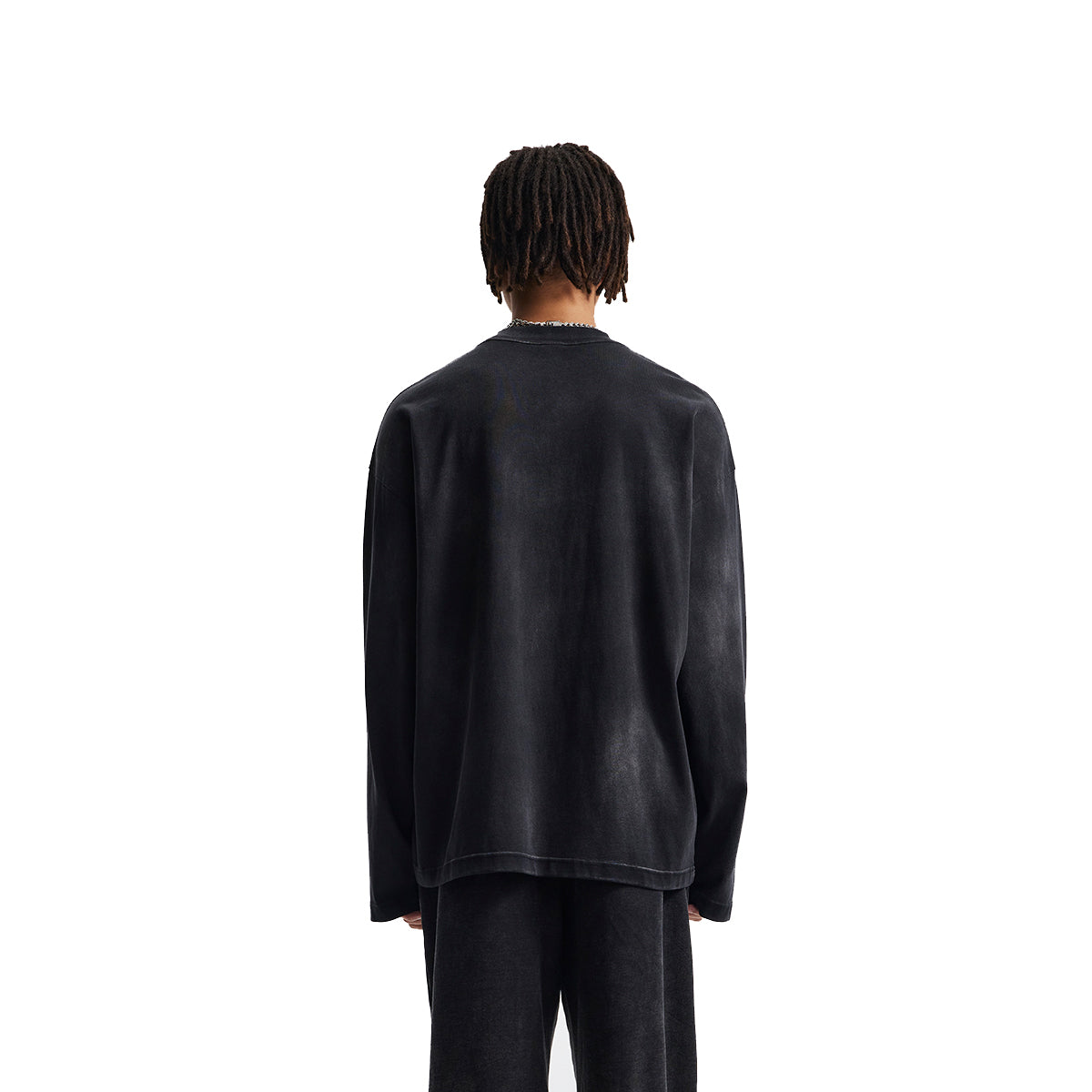 Faded Color Block Pocket Long Sleeve