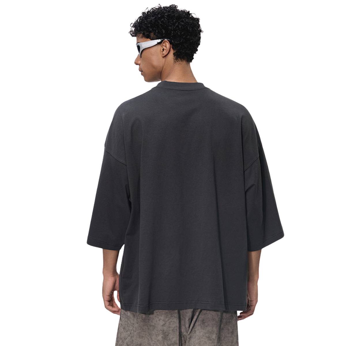 Mock Neck Oversized Vintage Tee