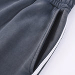 Contrast Side-Stripe Cotton Sweatpants