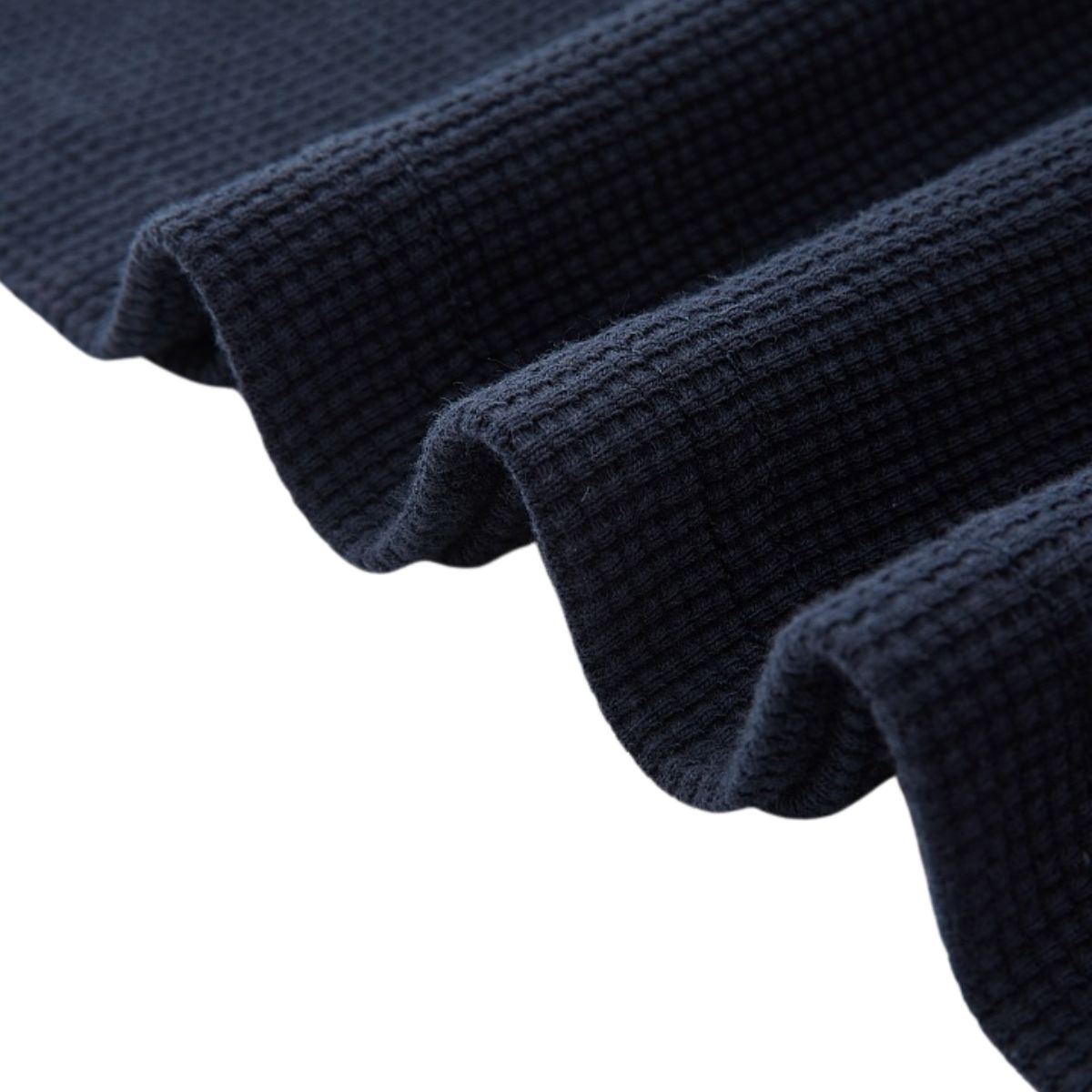 260G Waffle Knit Boxy Long Sleeve Tee