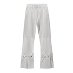 Snap Closure Flared Hem Utility Cargo Pants