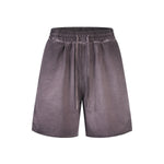 Reverse-Dyed Distressed Raw Edge Shorts