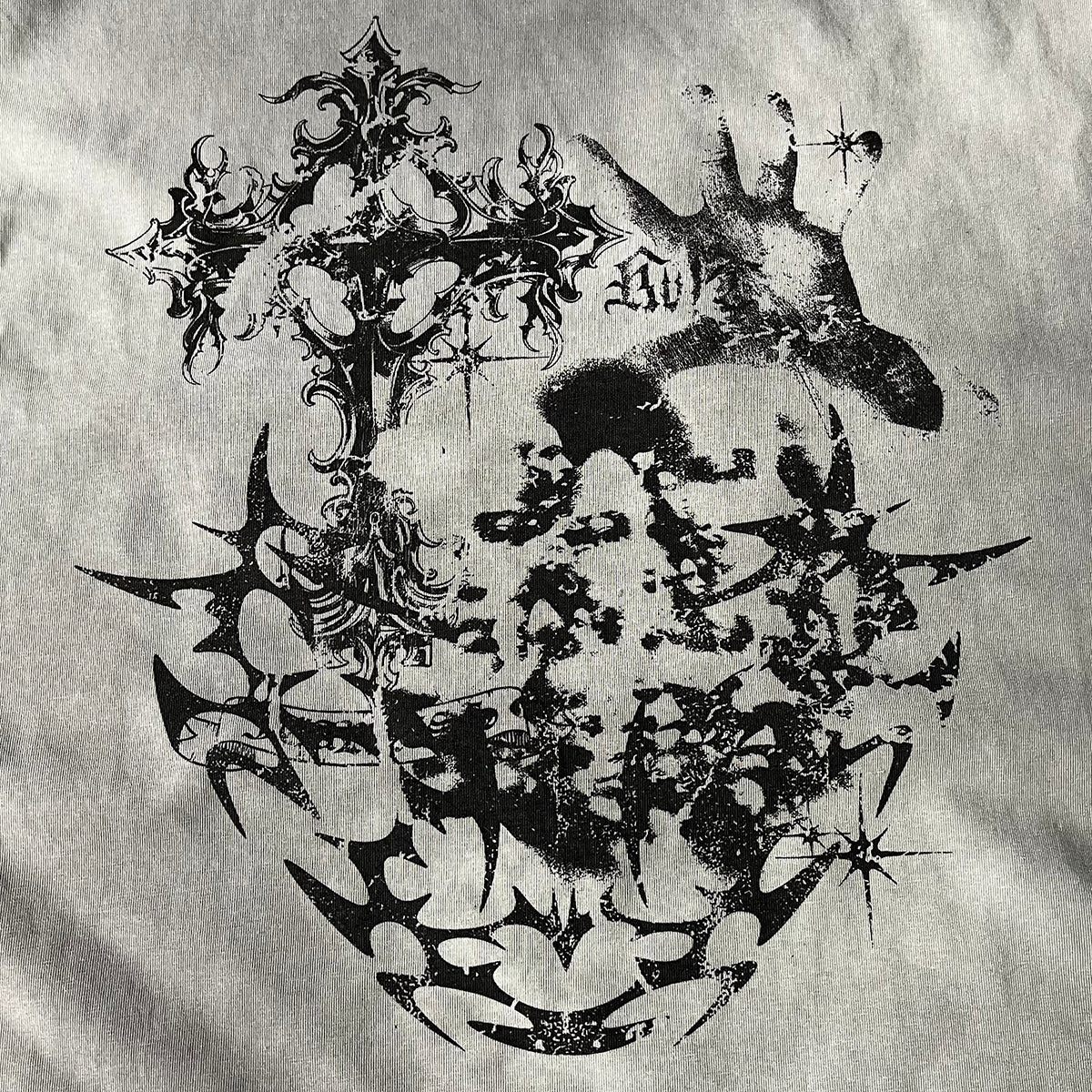 Heavyweight Gothic Graphic Raw-Edge Tee