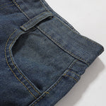 Vintage Washed Knee Length Denim Bermuda Shorts