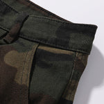 Camo Cargo Shorts Distressed Washed Style