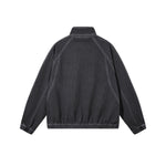 Lightweight Mesh Stand Collar Elastic Hem Zip Jacket