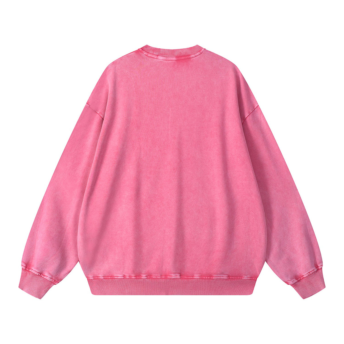 Crew Neck Faded Relaxed Sweatshirt-INNBLAC Fashion Apparel