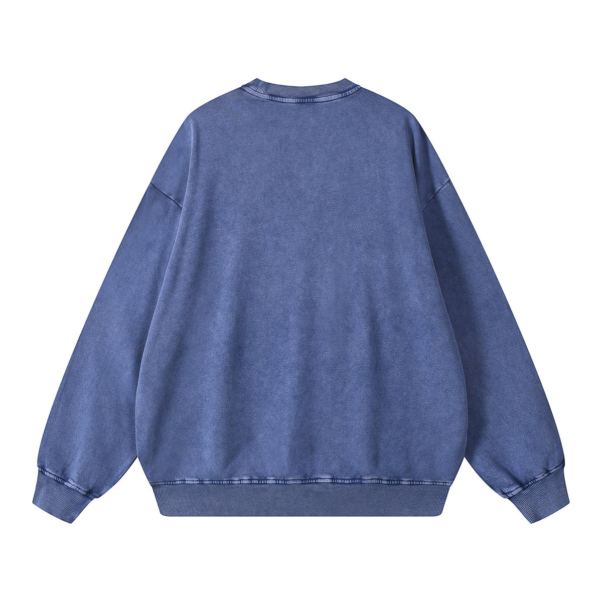 Crew Neck Faded Relaxed Sweatshirt-INNBLAC Fashion Apparel