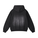 Black Faded Kangaroo Pocket Hoodie-INNBLAC Fashion Apparel