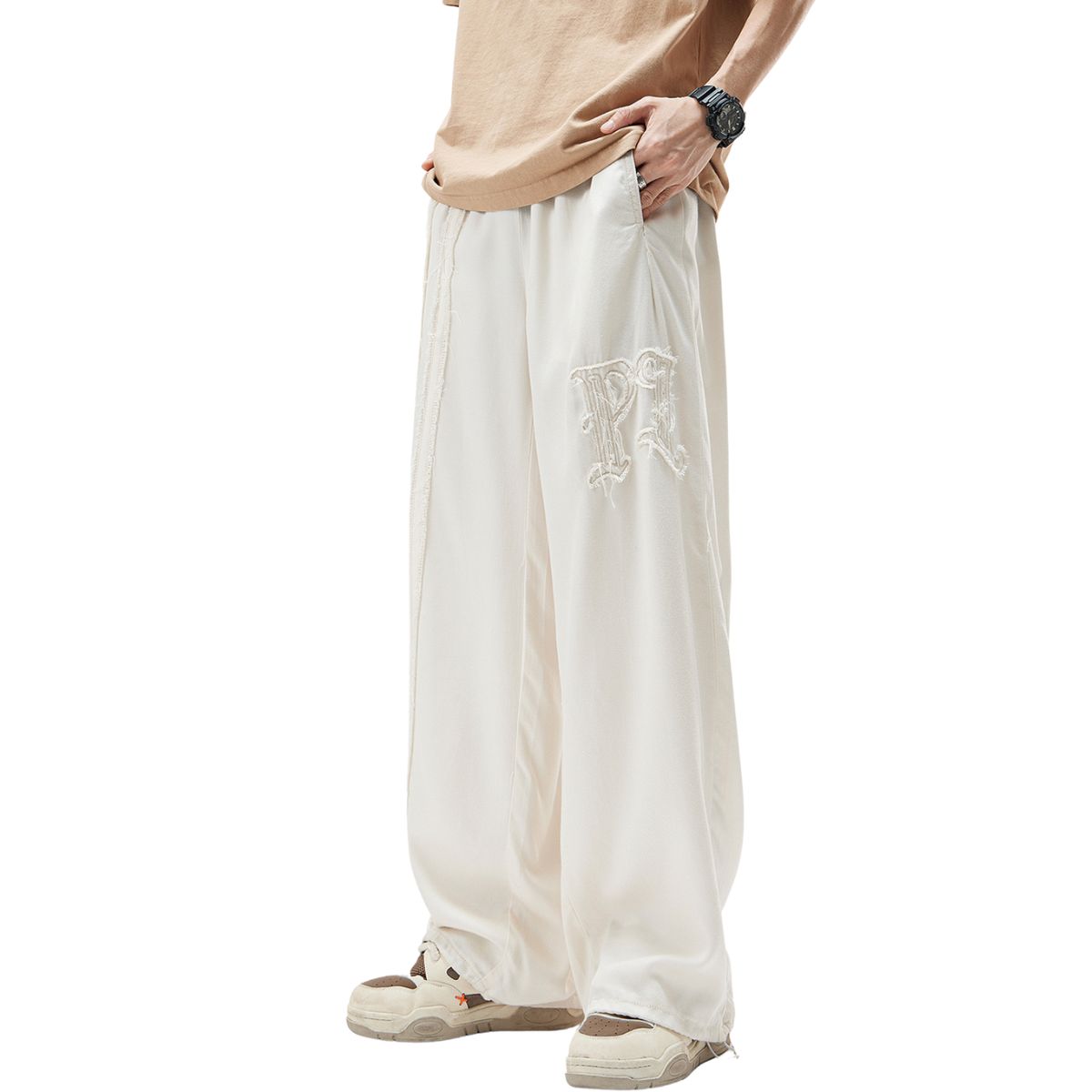 Men's Raw Edges Oversized Joggers-INNBLAC Fashion Apparel