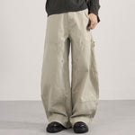 Curved Seam Cargo Loose Fit Pants