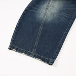 Retro Patchwork Curved Blade Denim Jeans