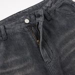 Cargo Wide Leg Distressed Wash Denim Jeans