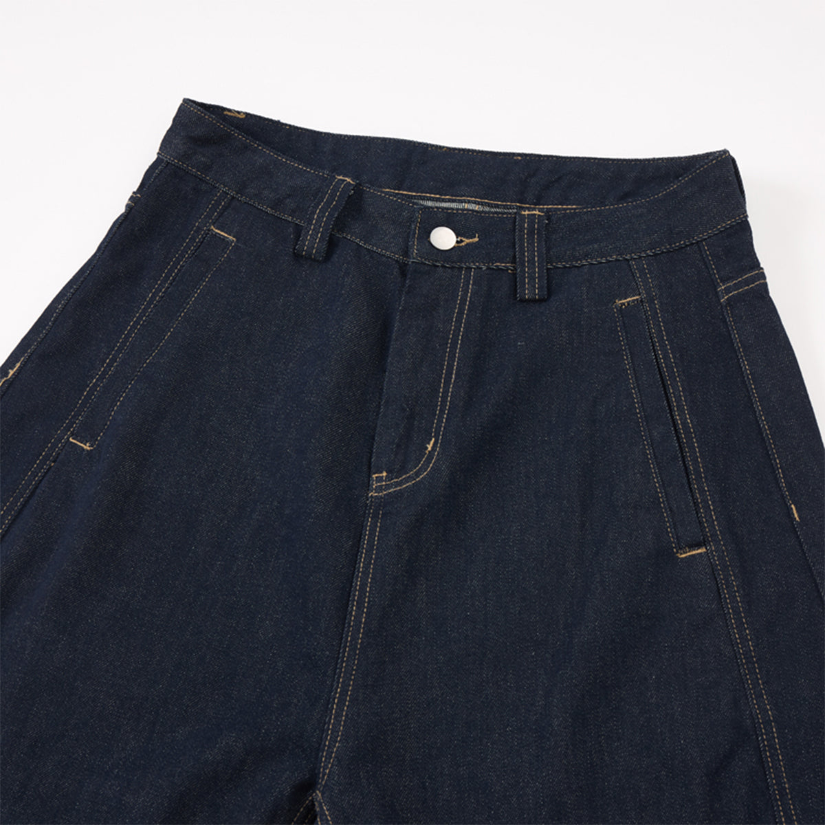 Knife Cut Patchwork High Waist Wide Leg Jeans