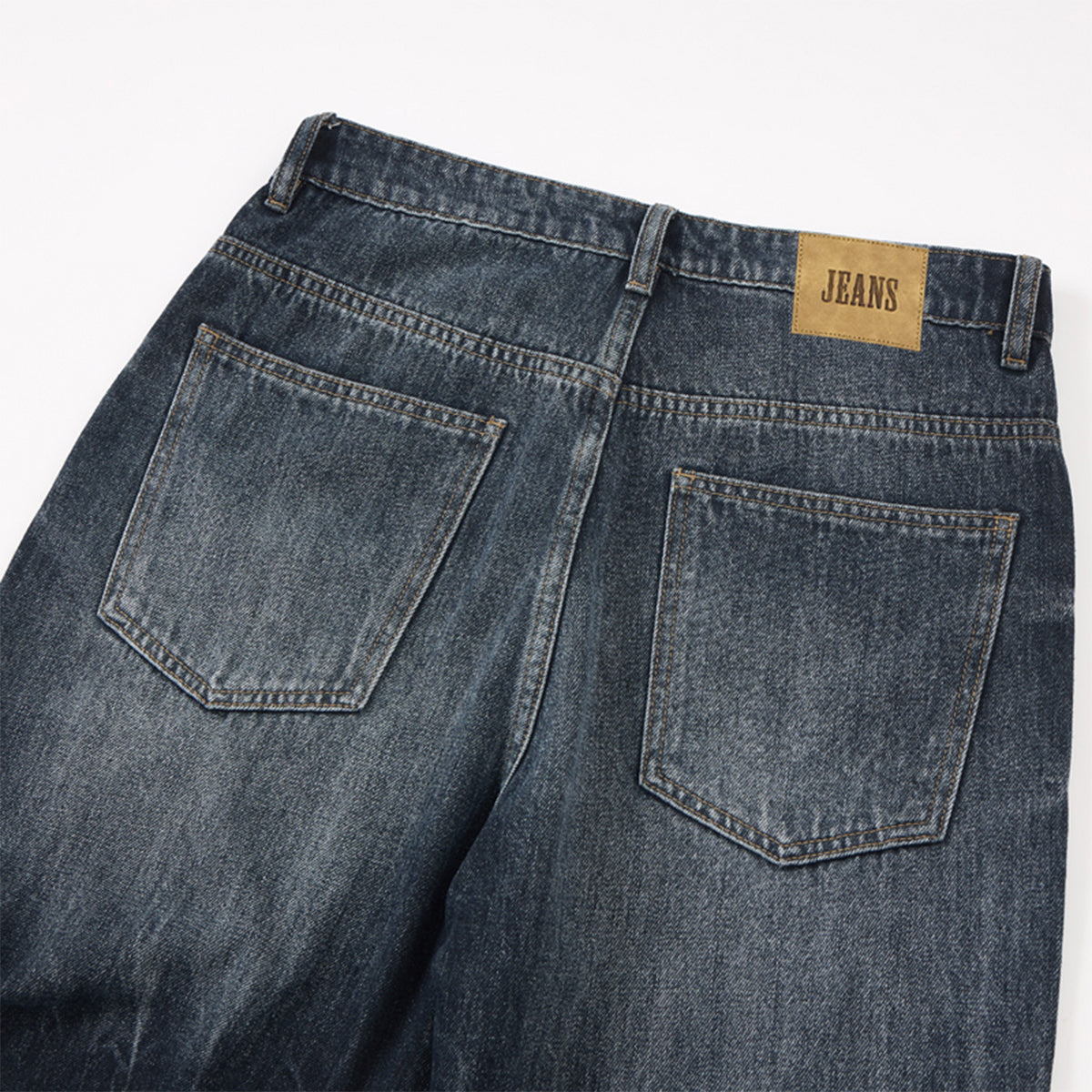 Dark Washed High Waist Boyfriend Loose Jeans