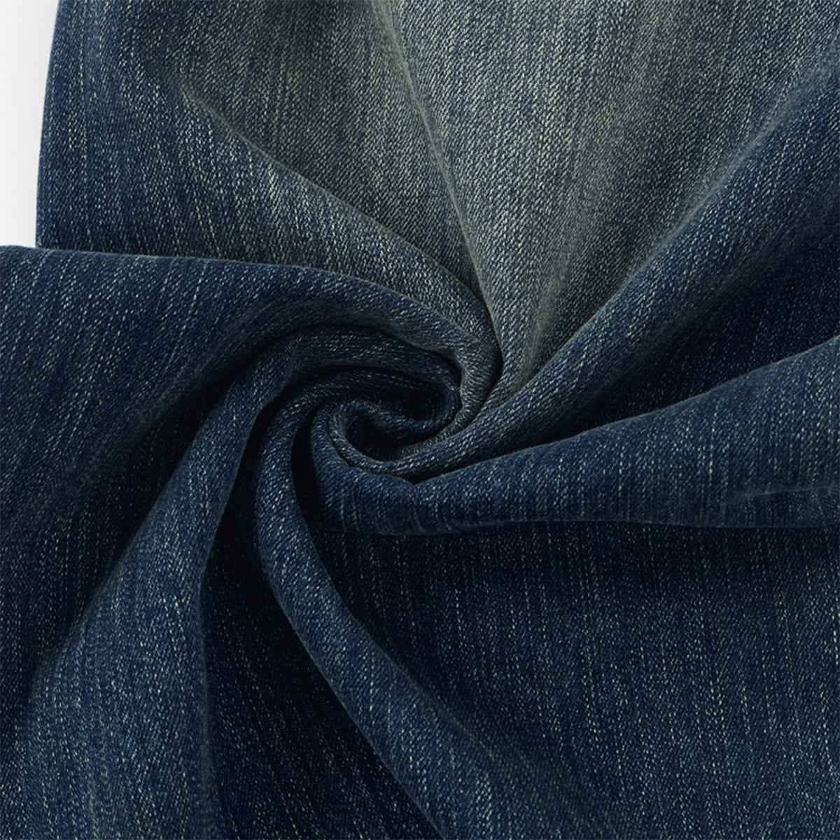 High Waist Pleated Wide Leg Vintage Wash Jeans