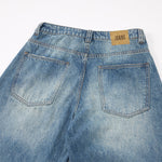 Curved Blade Wide Leg High Waist Vintage Jeans