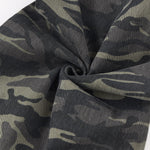 Camo Print Cargo Wide Leg Denim Jeans