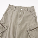 Relaxed Fit Tactical Cargo Zipper Pants