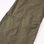 Curved Blade Wide Leg Patchwork Casual Pants