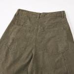 Curved Blade Wide Leg Patchwork Casual Pants