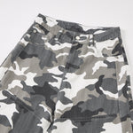 Utility Style Camo Print Wide Leg Cargo Pants